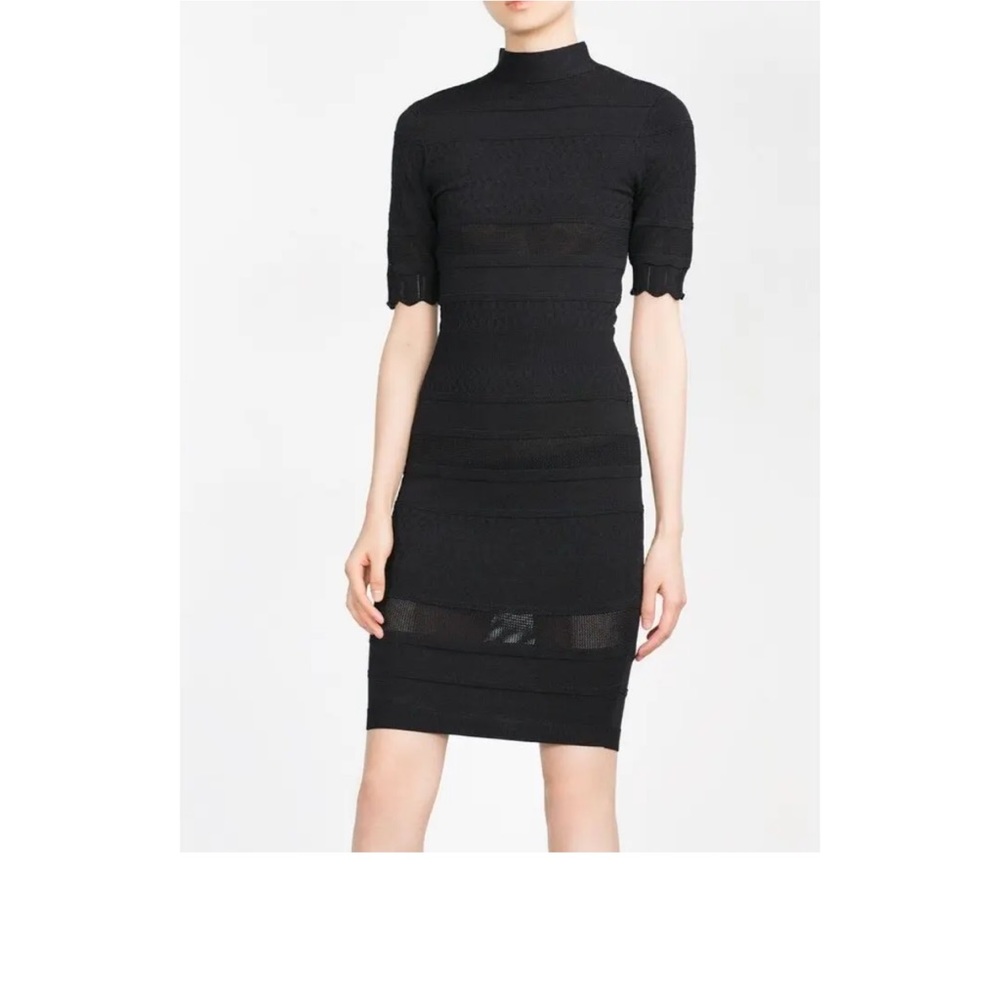New Zara knit mock neck dress M